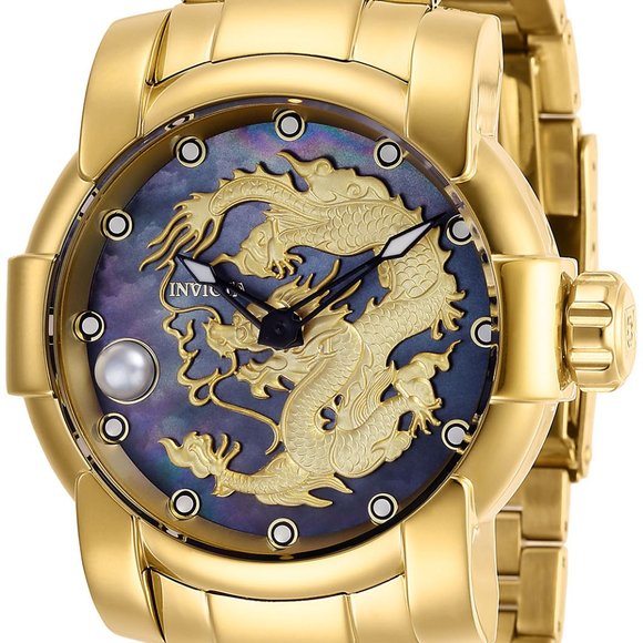 Invicta Speedway Mother of Pearl Automatic Dragon